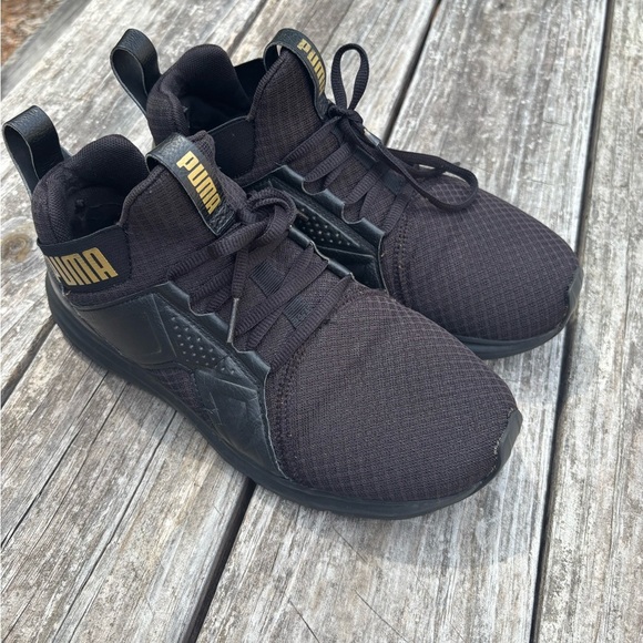 PUMA Men's Black and Gold Sneakers - Picture 3 of 7